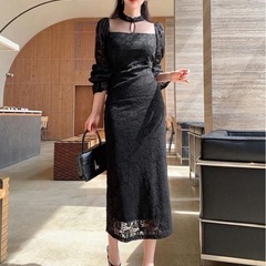 ロング ドレス ❤️ 夜職 結婚式 総レース ラウンジ スナック キャバの画像