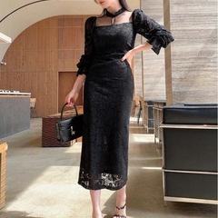 ロング ドレス ❤️ 夜職 結婚式 総レース ラウンジ スナック...