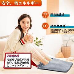 ♥️新品未使用♥️電気足温器 フットウォーマー ネコ耳デザイン 45*45cm 大きいサイズ 足温器 70°Cまで ホットフットヒーター 過熱保護 タイマー機能 足元暖房 男女兼用 手両足用 安全 暖房費節約 省エネ 洗濯可丸洗い PSE認証済み お家オフィス 勉強用 電気ホットマット日本語取扱説明書 (グレー)の画像