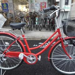 中古自転車３３３９　前後タイヤ新品！　２６インチ　６段ギヤ　ダイ...