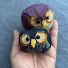 福を呼ぶちりめんフクロウの画像