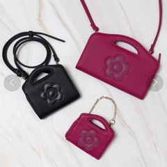 MARY QUANT ハンドル付き2WAYショルダーウォレット 新品ブラックの画像