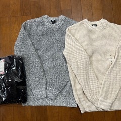 【新品】ユニクロ　ワッフルセーター　