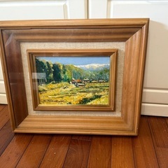 ②「山麓の農村風景」髙橋一善 油絵