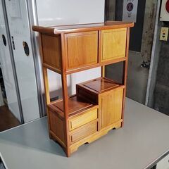 欅ミニ飾り棚『中古美品』の画像
