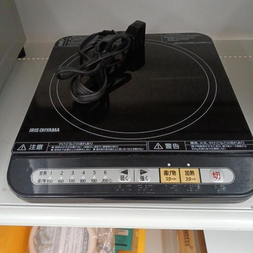 ★ジモティー割あり★ICコンロ　1400W　アイリスオーヤマ　BK　 高さ(H)--cm× 幅(W)--cm× 奥行(D)--cm【joh3825】