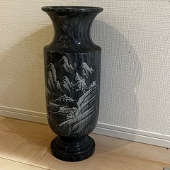 飾り壺　大理石　花瓶　
