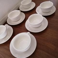 【未使用】白陶器カップ&ソーサー6セットの画像