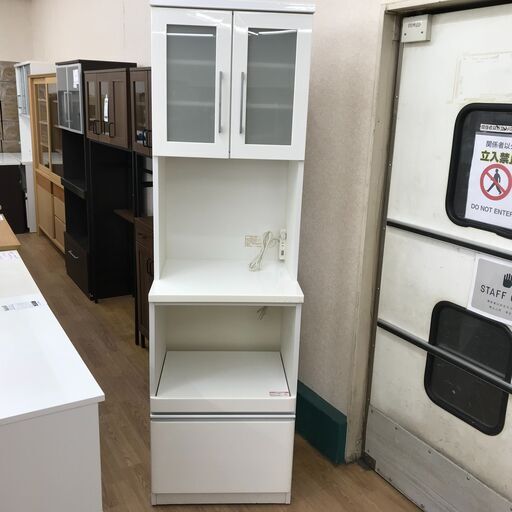 ★ジモティ割あり★ ニトリ 食器棚 ホワイト H201×W60×D51 クリーニング済み KJ7515