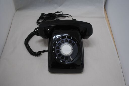 [1066]黒電話　ダイヤル式　NTT　2000年代　601-A2　中古品