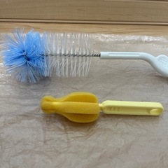 ガラス哺乳瓶5本セット＋哺乳瓶ケース＋ブラシの画像