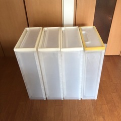 MUJI無印良品 ポリプロピレン衣装ケース　ベッド下収納 4個セ...