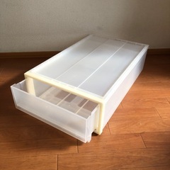 MUJI無印良品 ポリプロピレン衣装ケース　ベッド下収納 4個セット　　　 　の画像