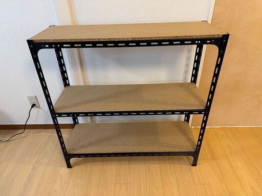 スチールラック(天板コルク) W90cm x D30 cm x H90cm