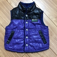 【受渡し者決定】【値下げ】リバーシブルダウンベスト 80サイズの画像