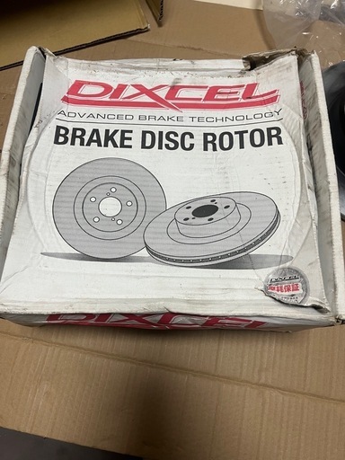 [ほぼ未使用]DIXSEL PD-type GXE10アルテッツァ(98/10〜05/7)ブレーキローター前後セット 15インチホイール車用(フロント径275mm)