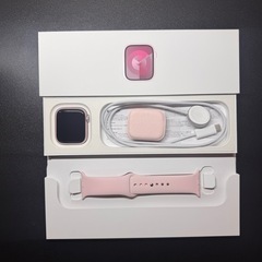 「取引中」Apple Watch 9 45mm ピンク　本体＋純正スポーツバンド