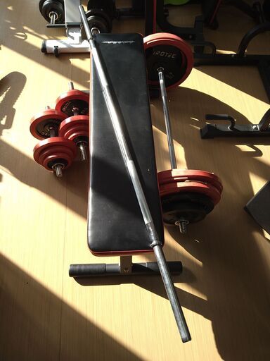 【C713】ベンチプレスセット ウエイトダンベルまとめて