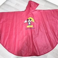 ディズニー レインポンチョ 赤