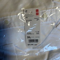新品未開封　ユニクロBDシャツ　3XL 白無地の画像