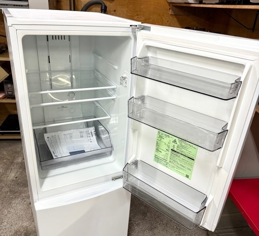 札幌市内配送可 【6ヵ月保証付き】美品 22年製 東芝 TOSHIBA 153L 2ドア冷蔵庫 GR-T15BS-W 右開き