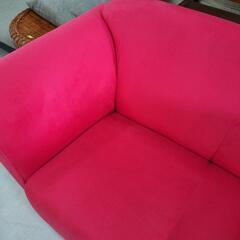 2人掛けソファ REDの画像