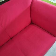 2人掛けソファ REDの画像