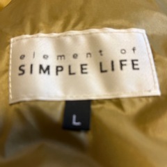 値下しました　レナウンSIMPLE LIFEフード付ダウンジャケットオリーブグリーンの画像