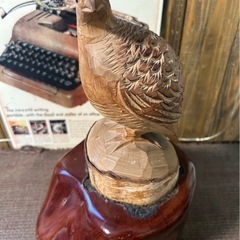 木製　置物　鳥の画像