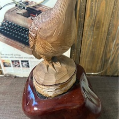 木製　置物　鳥の画像