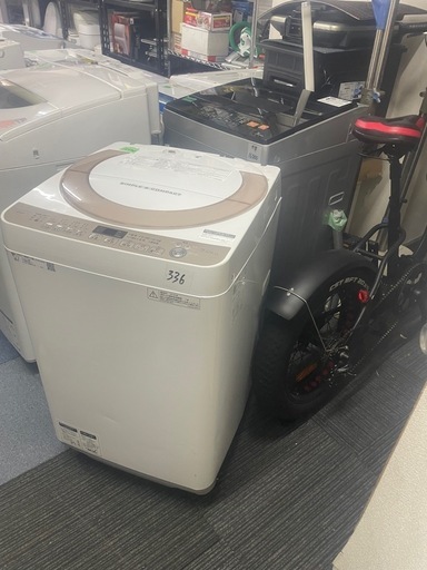 配送設置無料　保証付き SHARP 7kg 洗濯機 ES-KS70T-N