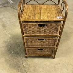 ラタン3段チェスト