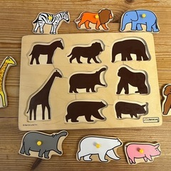 ボーネルンド　動物　パズル　一歳の画像