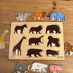 ボーネルンド　動物　パズル　一歳の画像