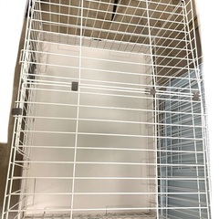 極美品　パーツ不足あり　アイリスオーヤマ ペット　ケージ　ルームケージ RKG-900L ミルキーブラウン　アイボリー　天井　屋根　キャスター付き　　犬　猫　ドッグ　キャット　の画像