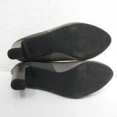 【極美品】一度のみ着用 レディース ショートブーツ レザー＆スエード切替  バックファスナー グレー XLサイズ の画像