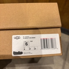 【新品】UGG アンスレー ブレイド ブラック スエードファー モカシン ローファー レディース JP23の画像