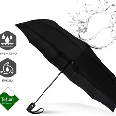 【未使用】ワンタッチ開閉折りたたみ傘　黒　雨傘
