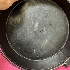 【値下げ】鉄製すき焼き鍋と野菜ざるの画像