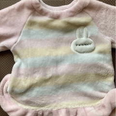 サイズ80 モコモコのフリースパジャマ 女の子向けの画像