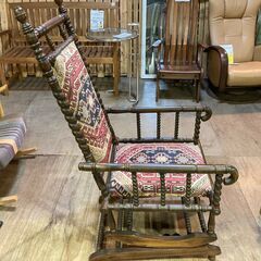 【愛品館 市原店】イギリス製バネ式ロッキングチェアの画像