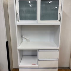 N822★入江木工所製★レンジボード★カップボード★食器棚★幅895ｍｍ