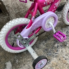 12インチガールズバイクDisney　Minnie Pink Bikeピンクバイクミニーちゃん🍉プロフ必読の画像