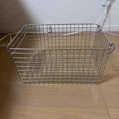 無印良品　ステンレスカゴ2個セットの画像