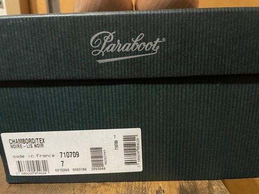 【美品】Paraboot CHAMBORD / NOIR パラブーツ シャンボード / ノワール ブラック黒 箱有り