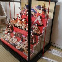 お雛様　ガラスケース入りひな人形　ヴィンテージの画像
