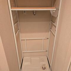 【無料】ランドリーラック　伸縮　ホワイトの画像