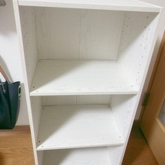 連結できるNカラボ　扉付き3段　ホワイトウォッシュの画像