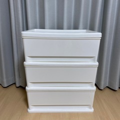 プラスチック衣類収納ボックス×2