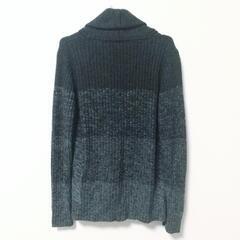 【74%OFF】RIELABO メンズ カーディガン 衿付き 大幅ボーダーの画像